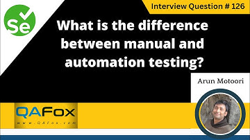 What is the difference between manual & automation testing (Selenium Interview Question #126)