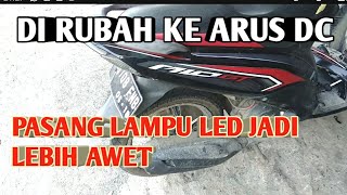 Cara Pasang Lampu LED di Motor MIO || Rubah Arus AC ke DC