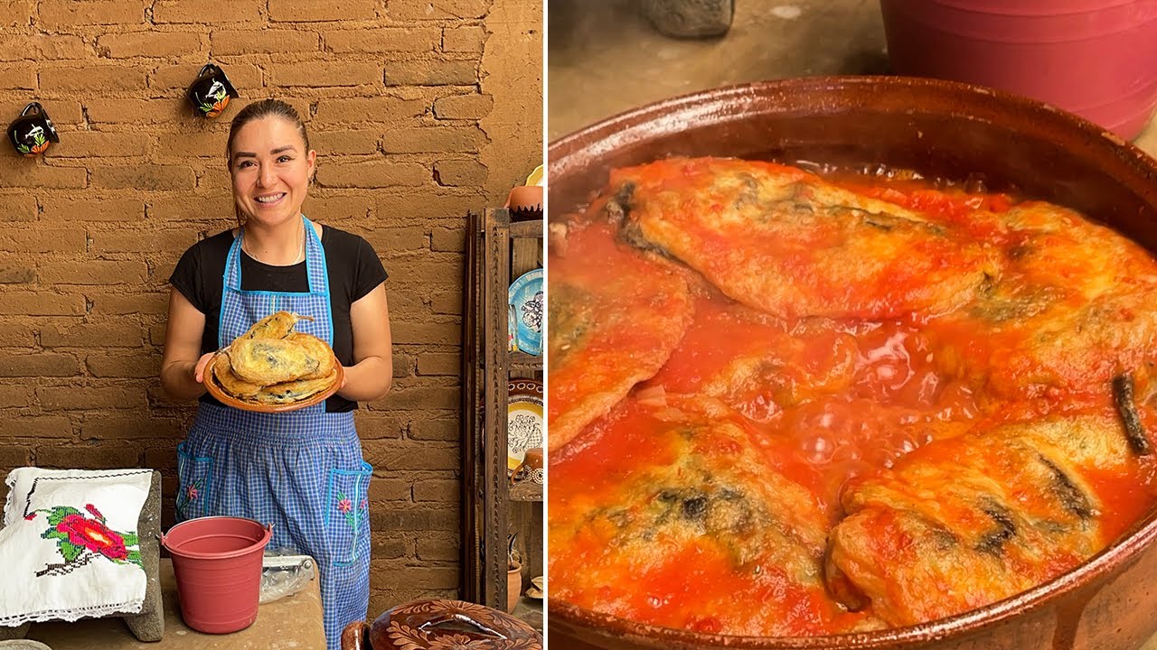 Chiles anchos rellenos con Capeado Perfecto !!La Cocina en El Rancho