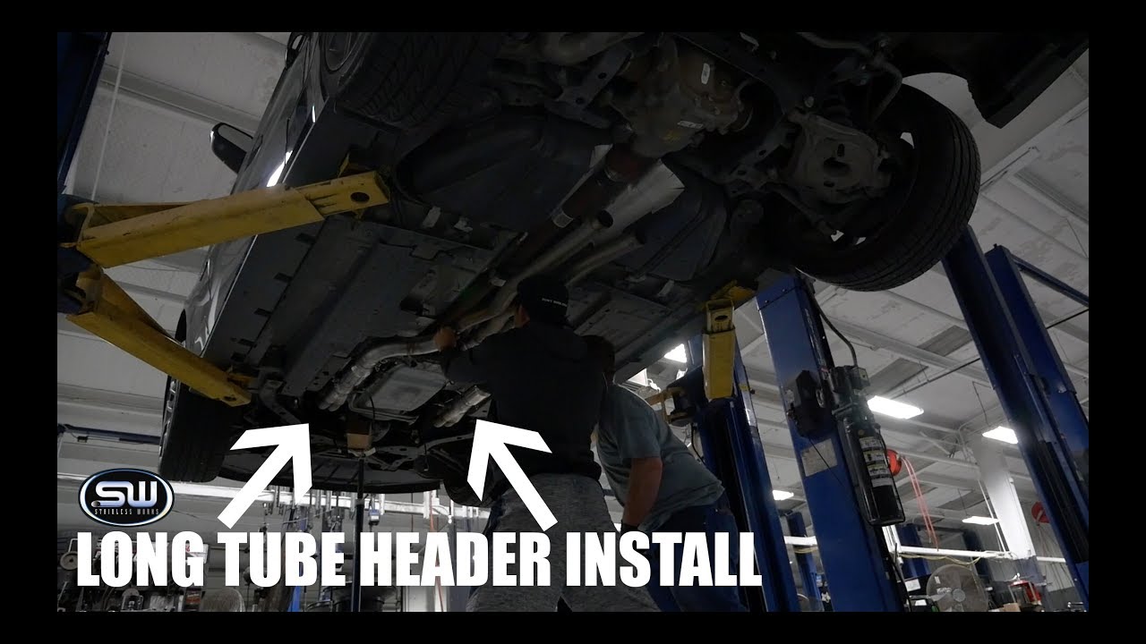 INSTALLING LONG TUBE HEADERS ON 2015 MUSTANG GT! - YouTube