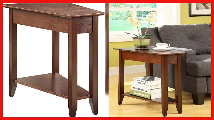 Convenience Concepts American Heritage Wedge End Table, Espresso, 24 in x 16 in x 24 in