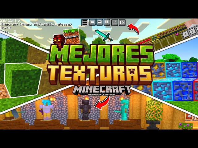 ✓🟢👉 TOP 5 LAS MEJORES TEXTURAS para tu, MinecraftBedrock