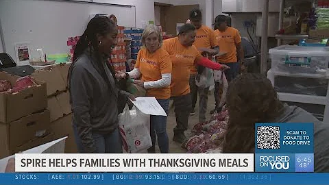 Spire helps families with Thanksgiving meals