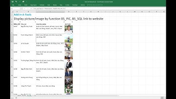 Hàm hiển thị ảnh lấy từ website vào Excel và Add-in A-Tools | Hàm BS_PIC và BS_SQL
