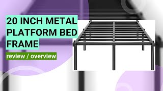 Review: Sturdy 20-Inch Metal Platform Bed Frame - No Box Spring Needed!