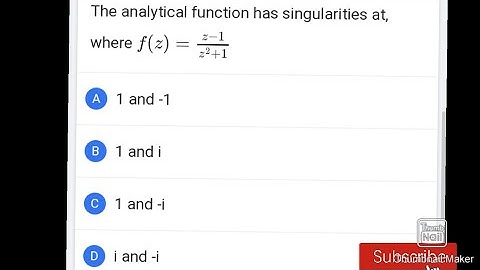 Gate question on analytic function