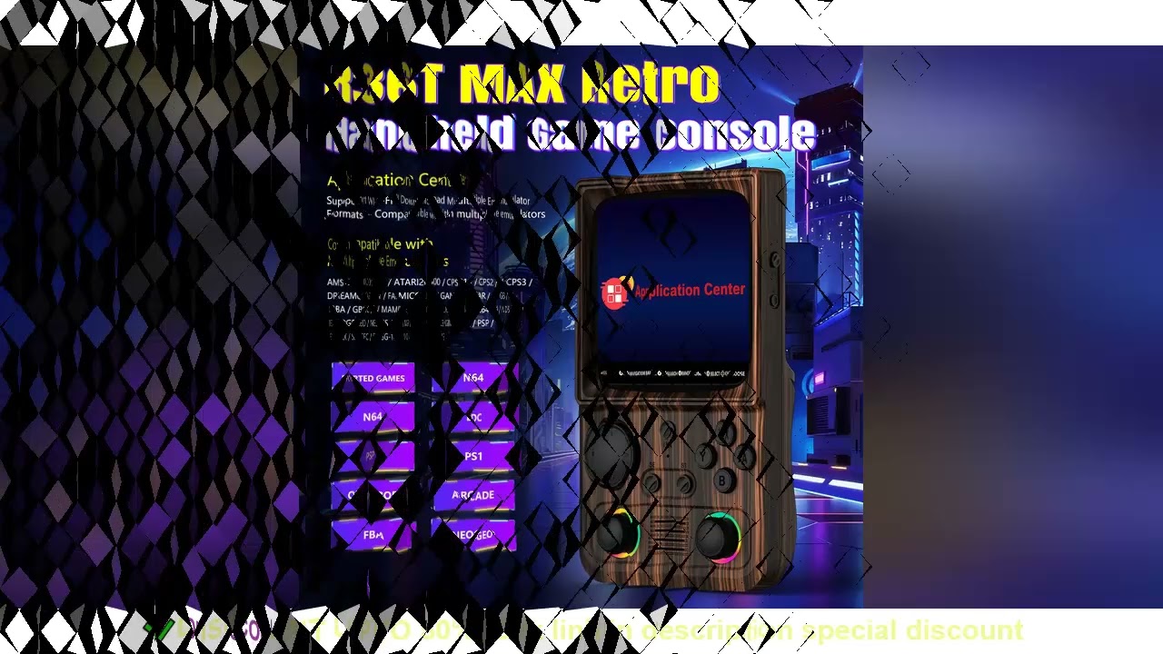 R36T MAX Retro TV Handheld Game Console 20000+Game EmuEMEC System Wi-Fi Multiplayer 4.0" IPS