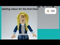 Getting robux for the first time💜