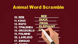 Word Scrambles Game , Animal word scrambles and answers | Word Scramble Puzzles screenshot 5