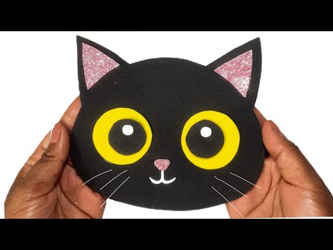Como fazer GATO EM EVA | Ideias em EVA | Lembrancinha de EVA ❤️ Hellen Chagas