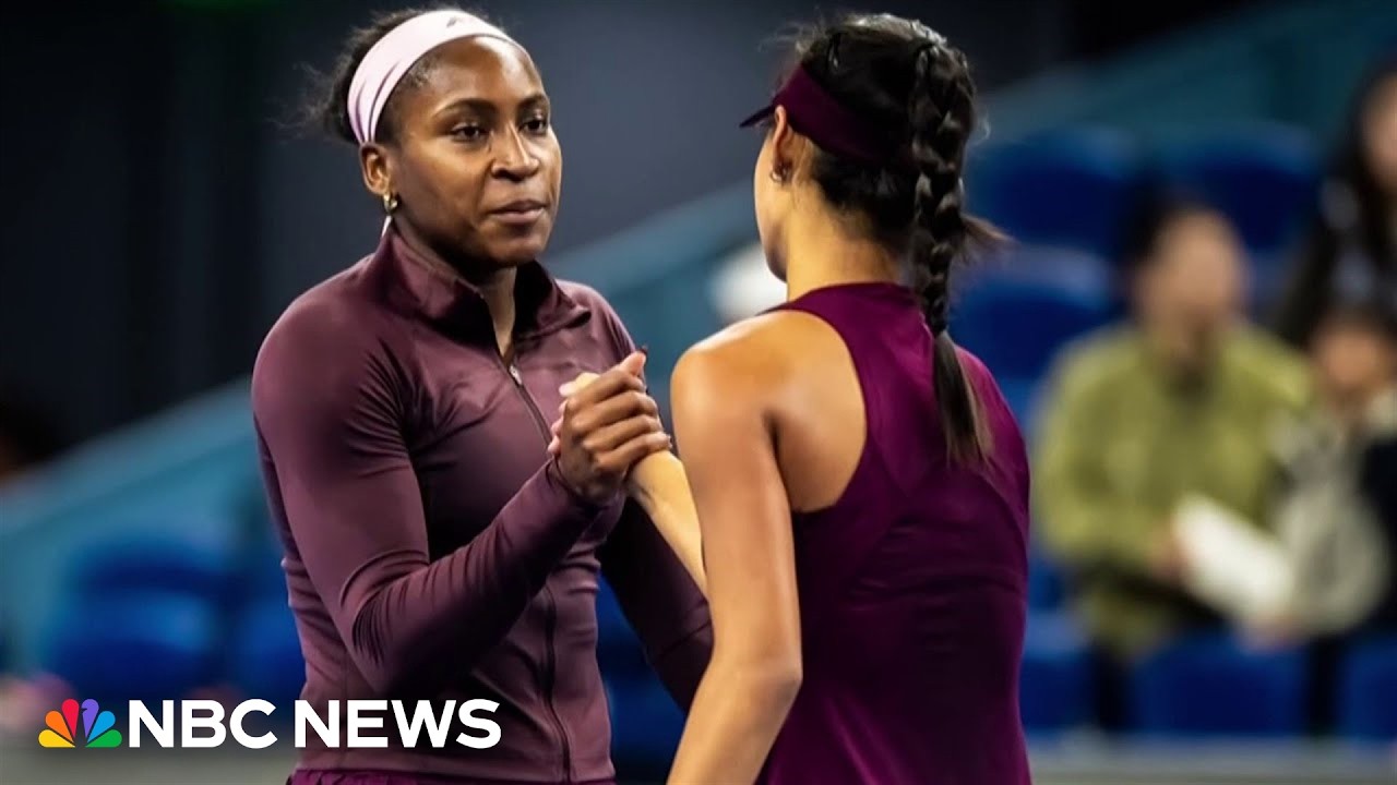 NBC News on Coco Gauff speaking out about racist abuse after a replayed point at the China Open.