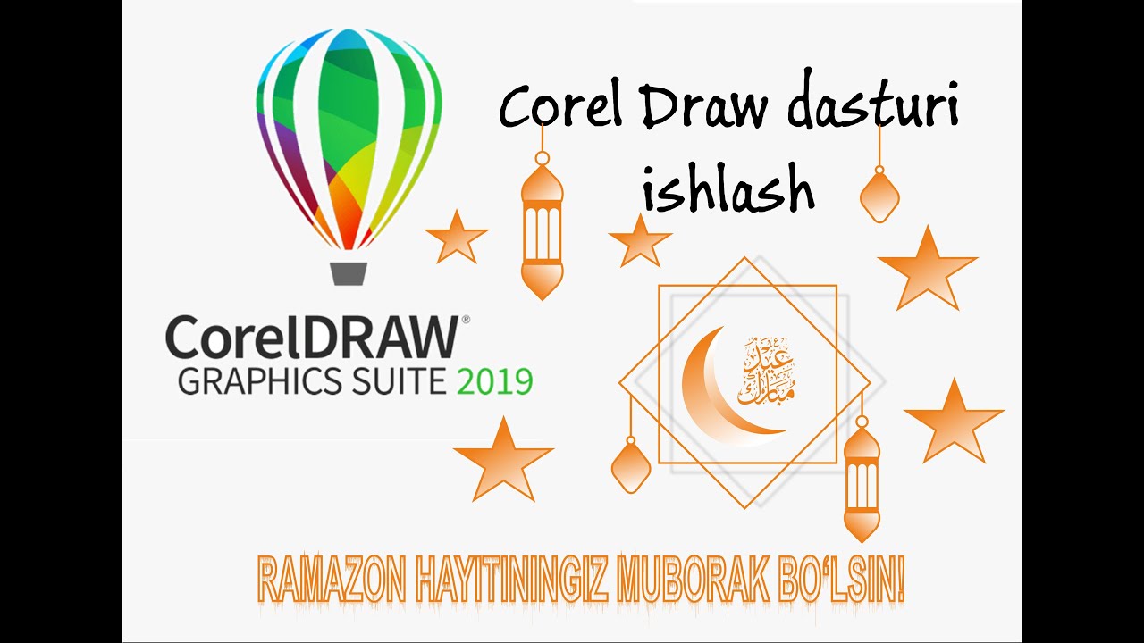 Corel Draw dasturida ishlash. Eid Mubarak