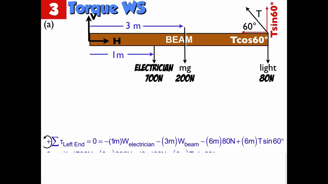 Torque Worksheet solution #3 - YouTube