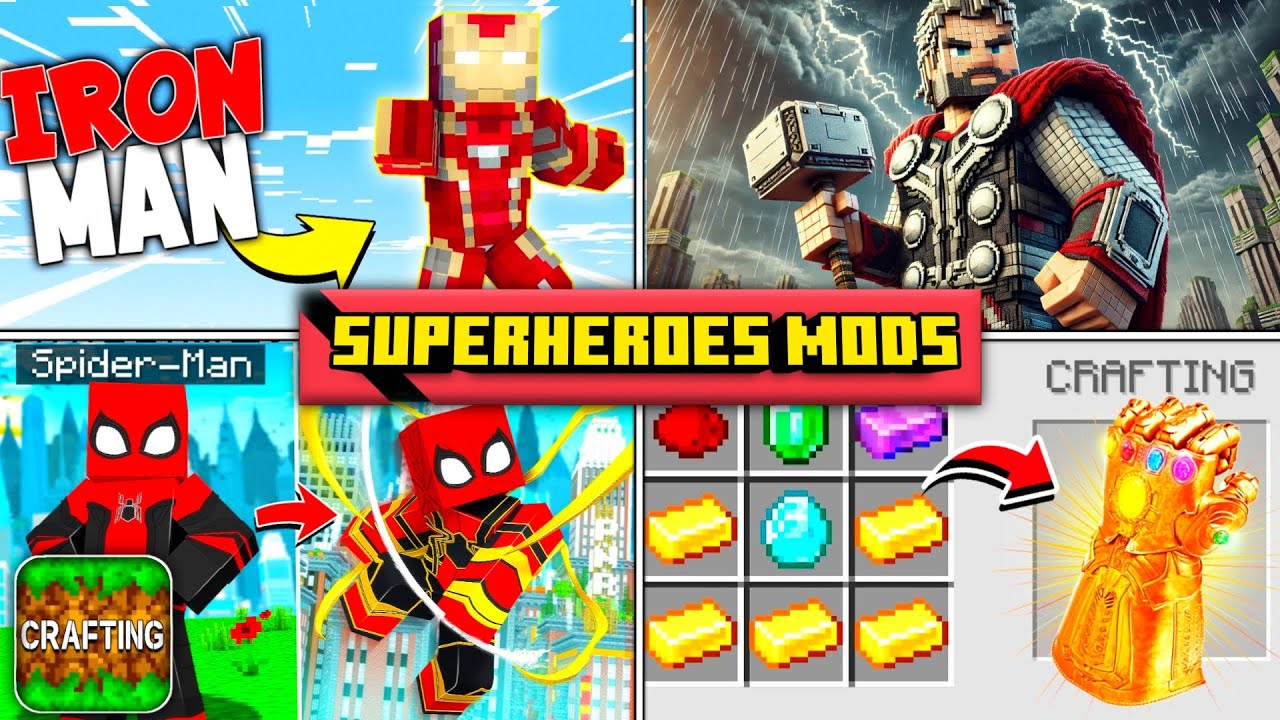 Top 5 Marvel Superheroes Mods For Crafting and Building | Crafting and Building Mods