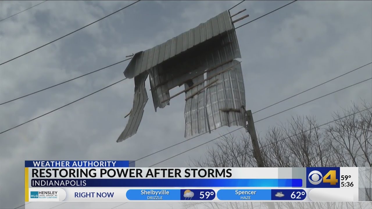A live report on efforts to restore power in central Indiana after ...