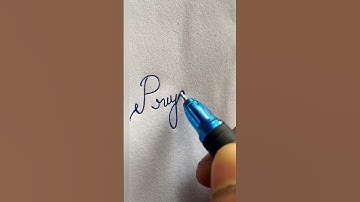 ‘Priyanka’ name in cursive writing ✍️ #youtubeshorts #art #shorts #short #youtubeshorts #youtube