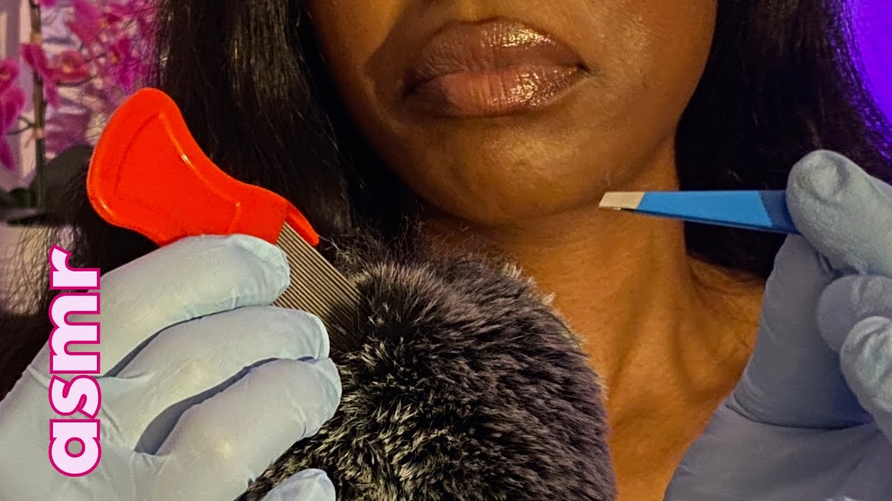 ASMR | Tingly Lice Check 🪲( plucking, lice comb, treatment + scalp massage ) 💆🏽‍♀️ 