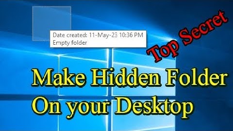 Creating a Secret Folder on Your Desktop. Easy Step-by-Step Guide.