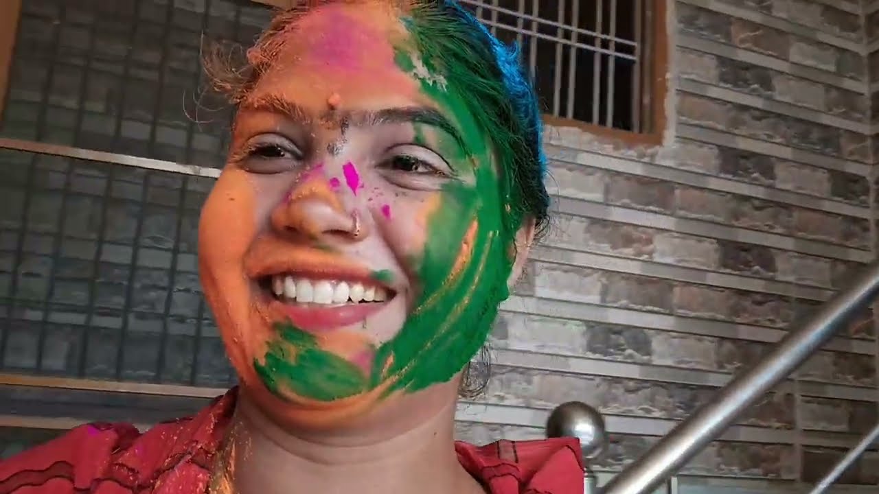 Hamara complete Holi celebration 🍾 2025 Happy Holi