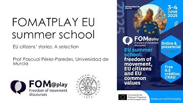 FOMATPLAY EU citizens’ stories: A selection. Prof Pascual Pérez-Paredes, UMU. 3 June 2025
