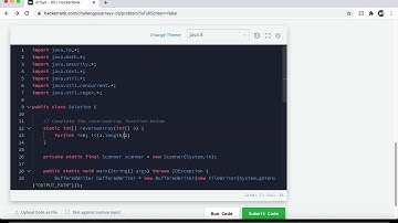Reverse integer array HackerRank java solution
