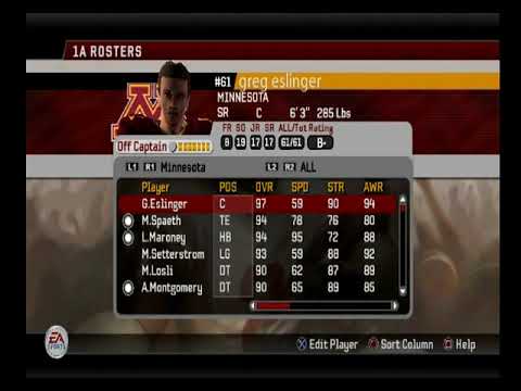 Ncaa football 06 roster flip through