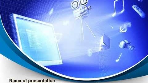 Multimedia Computer PowerPoint Template by PoweredTemplate.com