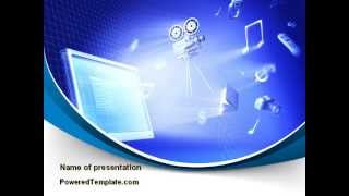 Multimedia Computer PowerPoint Template by PoweredTemplate.com