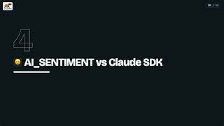 Snowflake: Cortex AI functions vs the Claude SDK: SQL vs Python, side by side