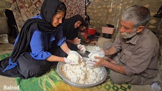 Real nomadic life in Iran | Traditional dairy production with the Jahangir family in nomadic style