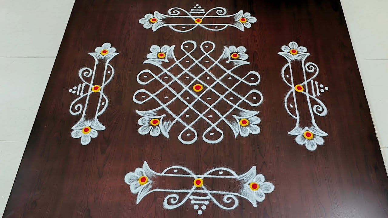 6×2dots melikala muggulu|easy rangoli|daily chukkala muggulu||sikku,kambhi,neli kolams|#Nice Rangoli