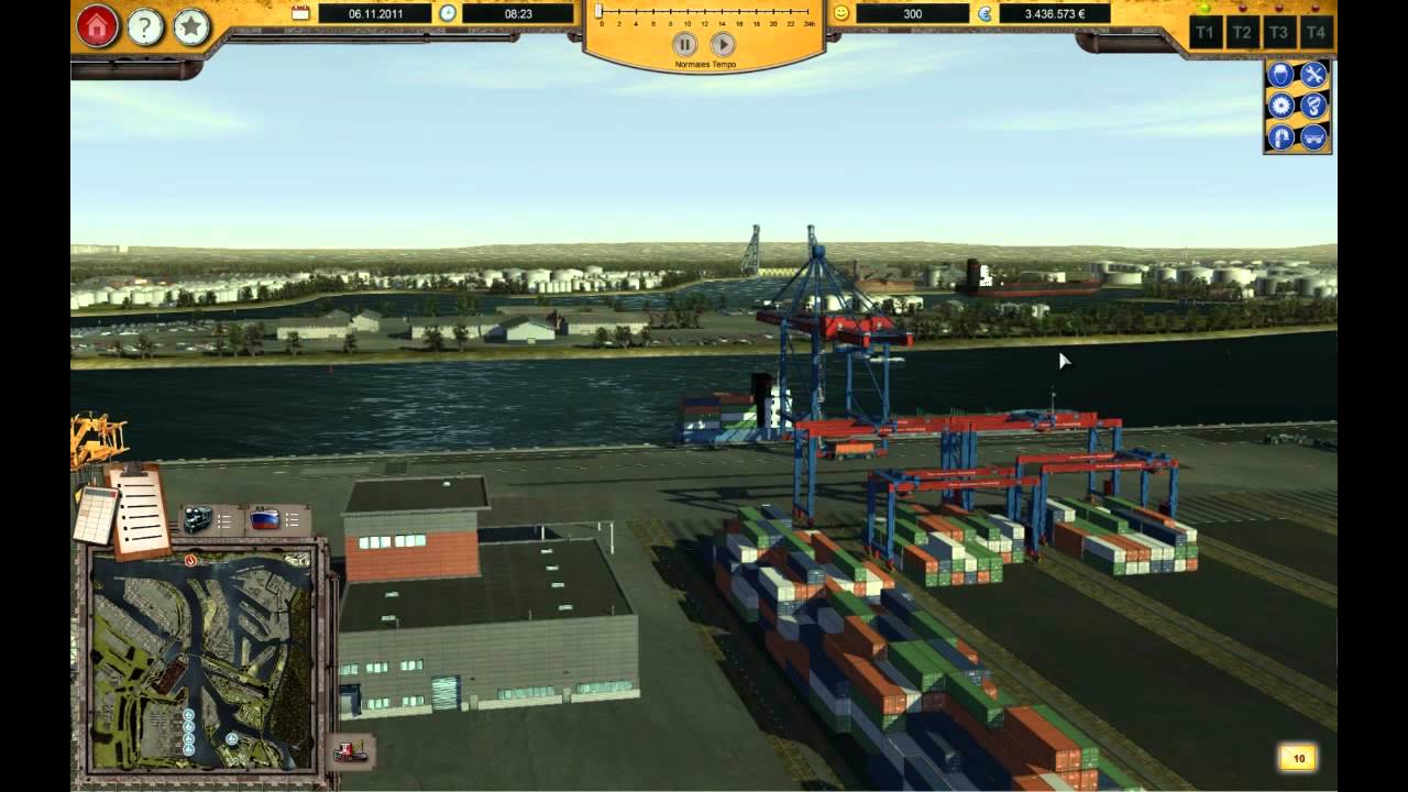 Hafen Hamburg Simulator 2012 Container Terminal - YouTube