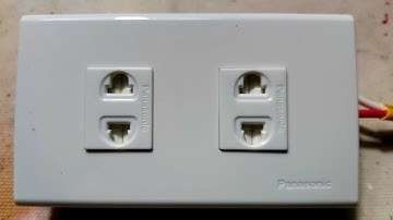 Cách đấu mặt điện âm tường 2 ổ cắm panasonic