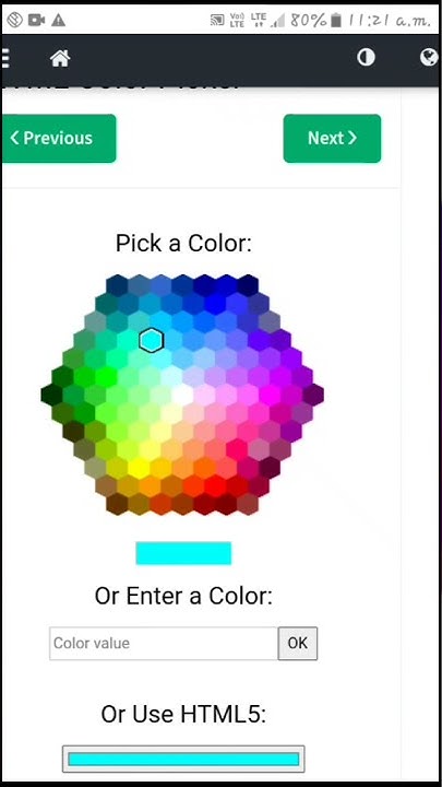 How to use w3school color picker #w3schools #shorts - YouTube