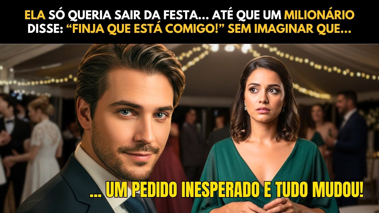 ELA SÓ QUERIA SAIR DA FESTA... ATÉ QUE UM MILIONÁRIO DISSE: “FINJA QUE ESTÁ COMIGO!” SEM IMAGINAR...