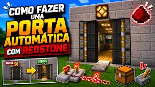 COMO FAZER UMA PORTA AUTOMÁTICA COM PISTÃO NO MINECRAFT BEDROCK (3X2) TUTORIAL