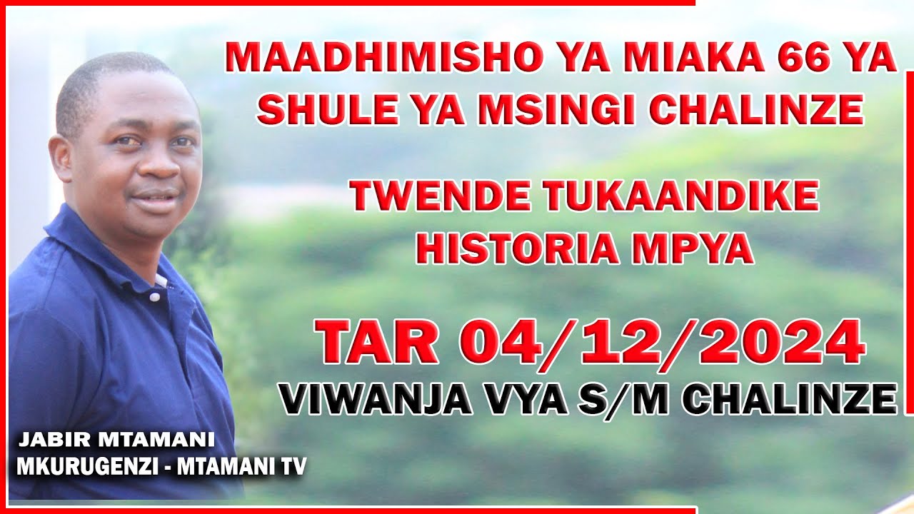 MIAKA 66 YA SHULE YA MSINGI CHALINZE -  TUMEZIMA ZINGINE TUMEWASHA MOJA TU