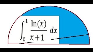 int 0 to 1 (ln(x))/((x+1) & a cool related integral } step by step tutoral