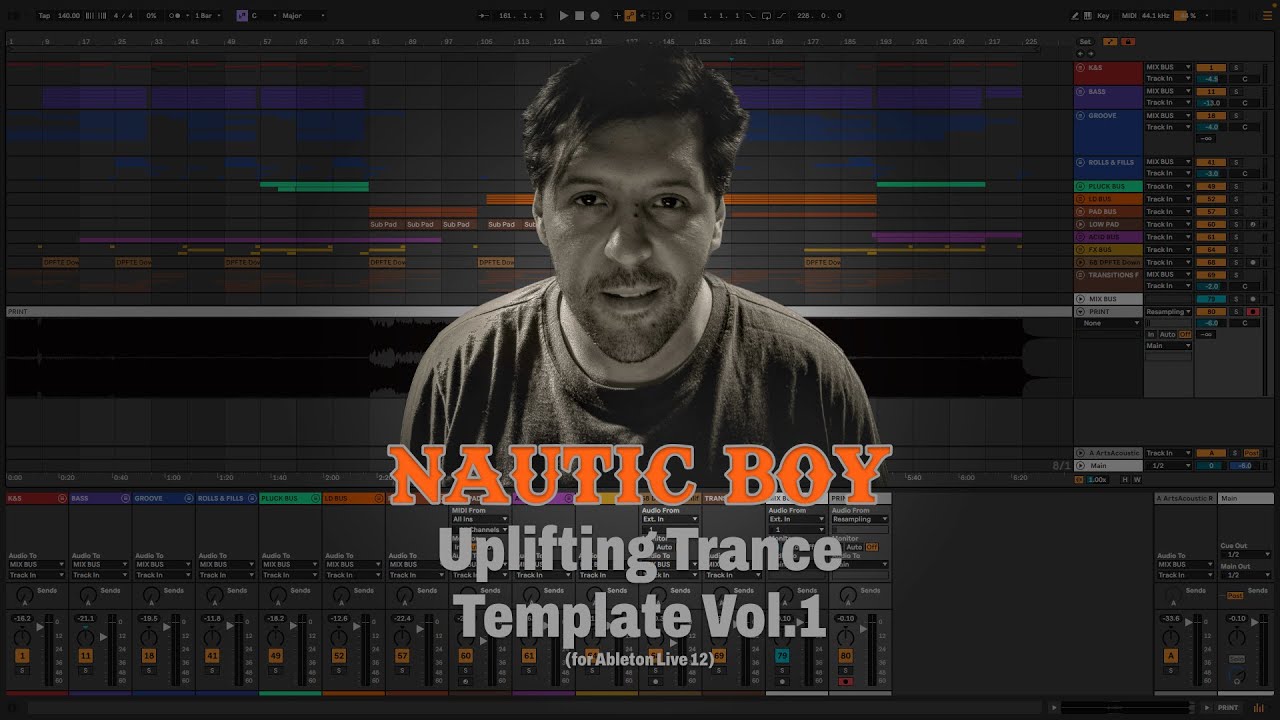 Uplifting Trance Template Vol 1 for Ableton Live 12 by Nautic Boy