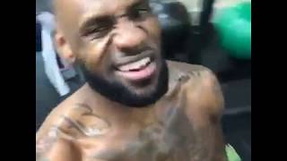 LeBron James is HYPED and BALD
