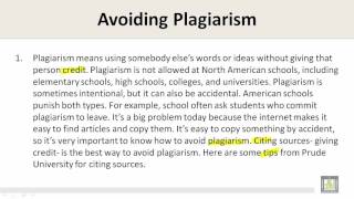 Reading | U6-L2 | Avoiding Plagiarism