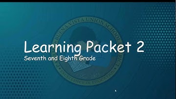 7th and 8th Grade Learning Packet #2 Preview