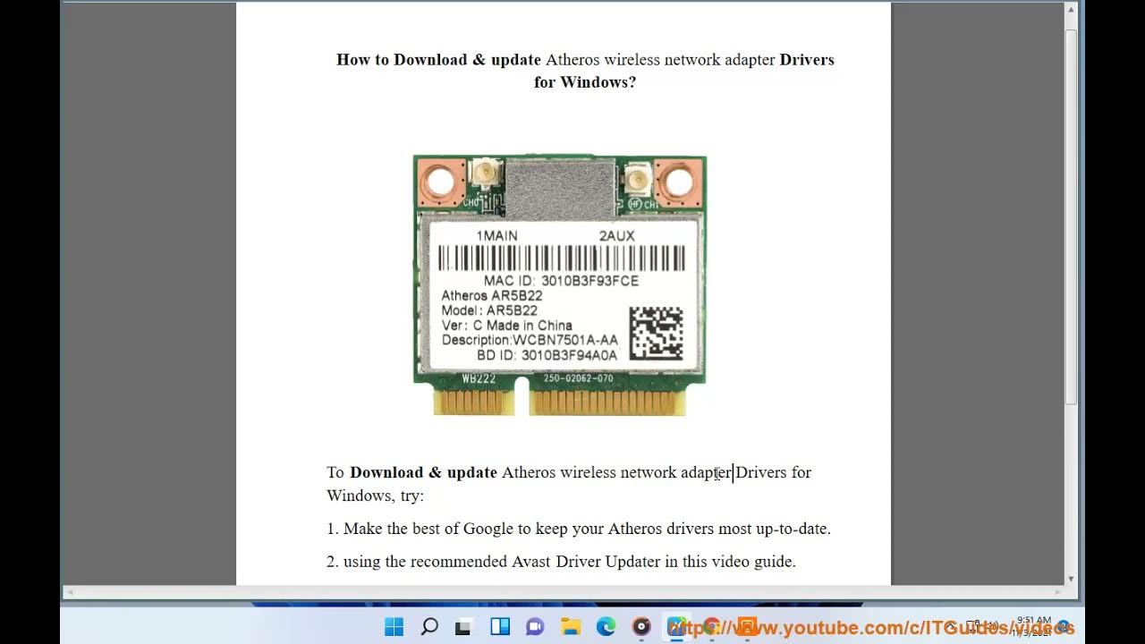 Qualcomm Atheros Ar5b97 Wireless Network Adapter Treiber Download www.youtube.com