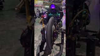 High Speed Tire Compression Test 🔥    #shorts #sportbike #engine #modifiedbike #burnout