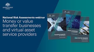 National risk assessment webinar: Money/value transfer businesses & virtual asset service providers