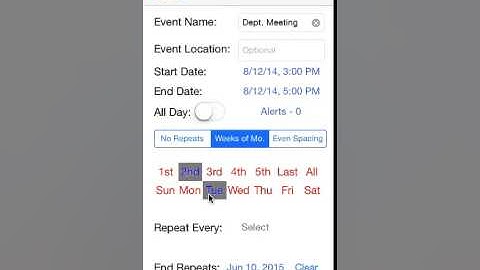 Calendar Upgrade (a.k.a. CalendarUp) Add a Single or Repeating Event
