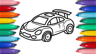 How to Color a Car 🎨 Car Coloring Page for Kids News