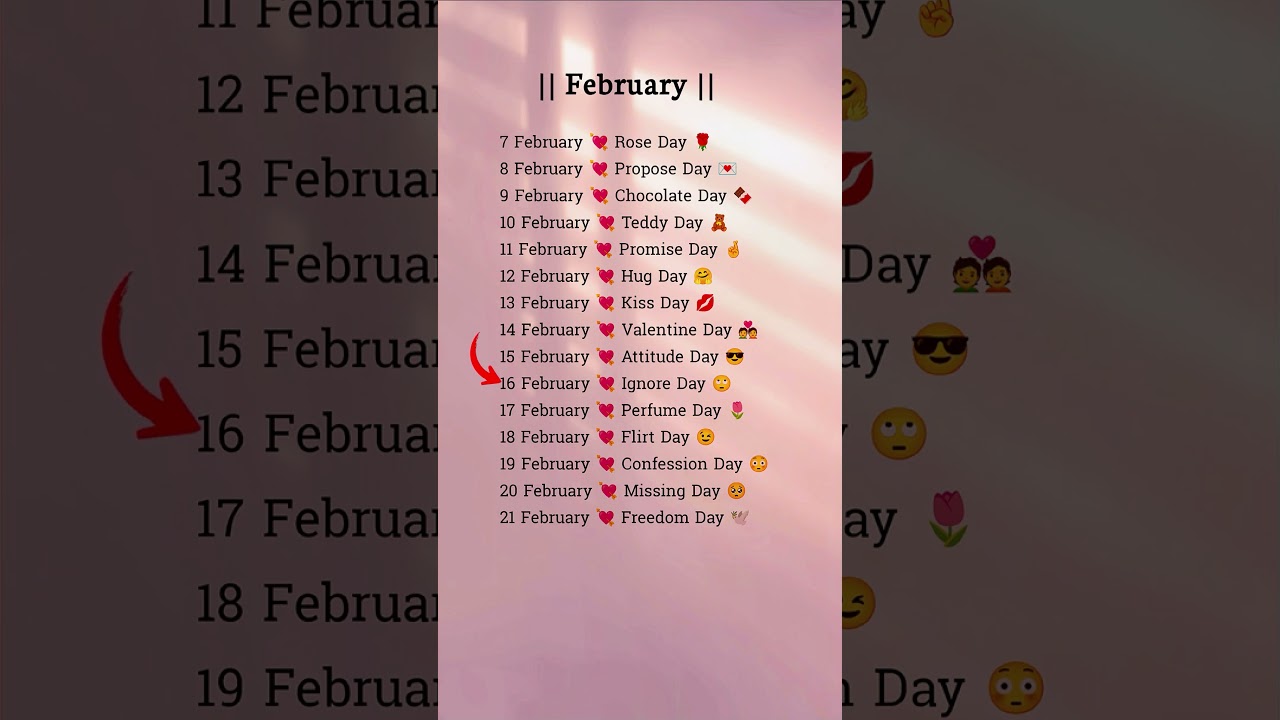 February Love Festival – All Special Days in One List 🌹