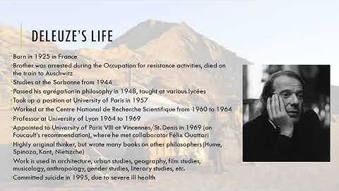 Introductory Lecture on Deleuze by Michael Hemmingsen