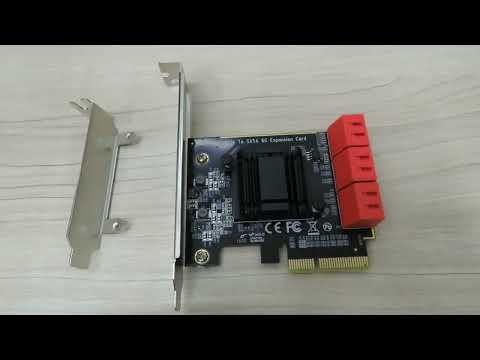 Placa PCI Express 3.0 x4 ZyDAS com 6 portas SATA 6Gbps e Controladora Asmedia ASM1166 - AliExpress